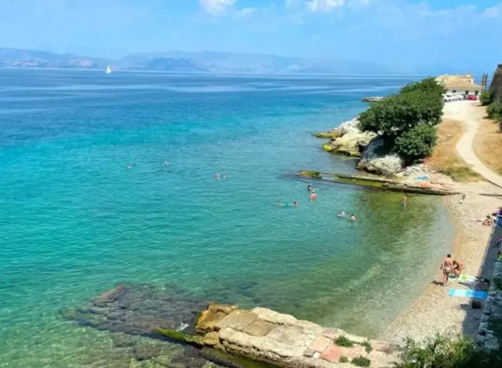 Beaches in Corfu Town, Corfu, Greece