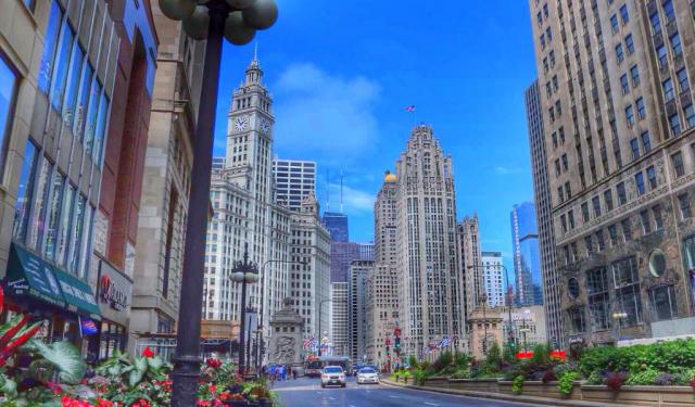 N. Michigan Avenue and Oak Street Chicago